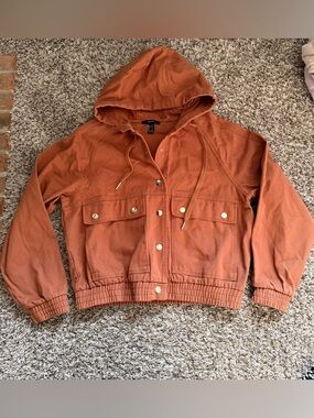 Forever 21 Women's Hooded Button-Front Jacket  Size Large
